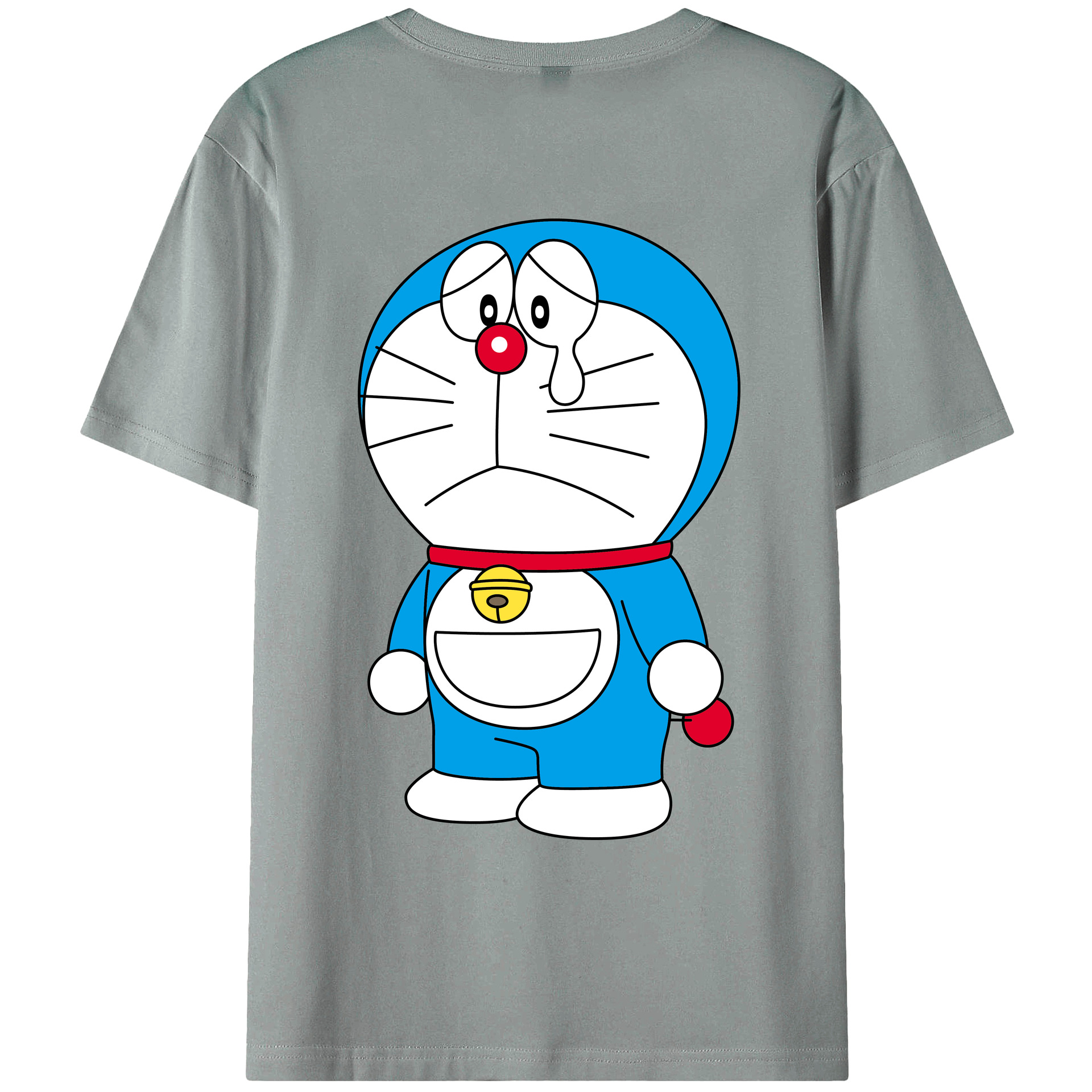 （画像用） ドラえもん Doraemon 綿100％ メンズ半袖Tシャツ（バックプリント） 通気性